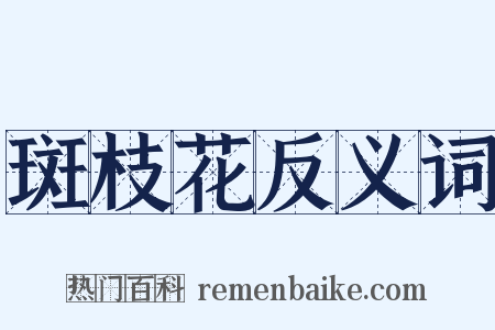 斑枝花反义词是什么意思的图片